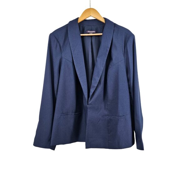 Roaman's Women's Navy Blue Blazer 24W Plus Size - Picture 1 of 6